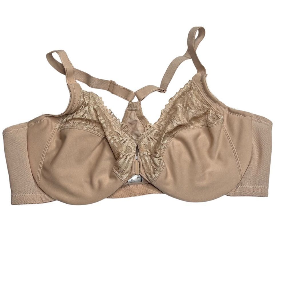 Glamorise Tan Lace Full-Coverage Racerback Bra 44C